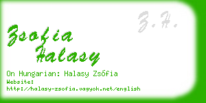 zsofia halasy business card